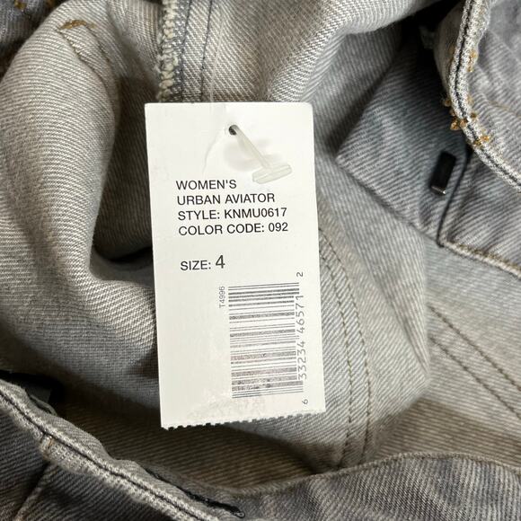 DKNY Urban Aviator Gray Denim Jean Mini Skirt 100% Cotton Back Pockets NWT 4 - Picture 12 of 12